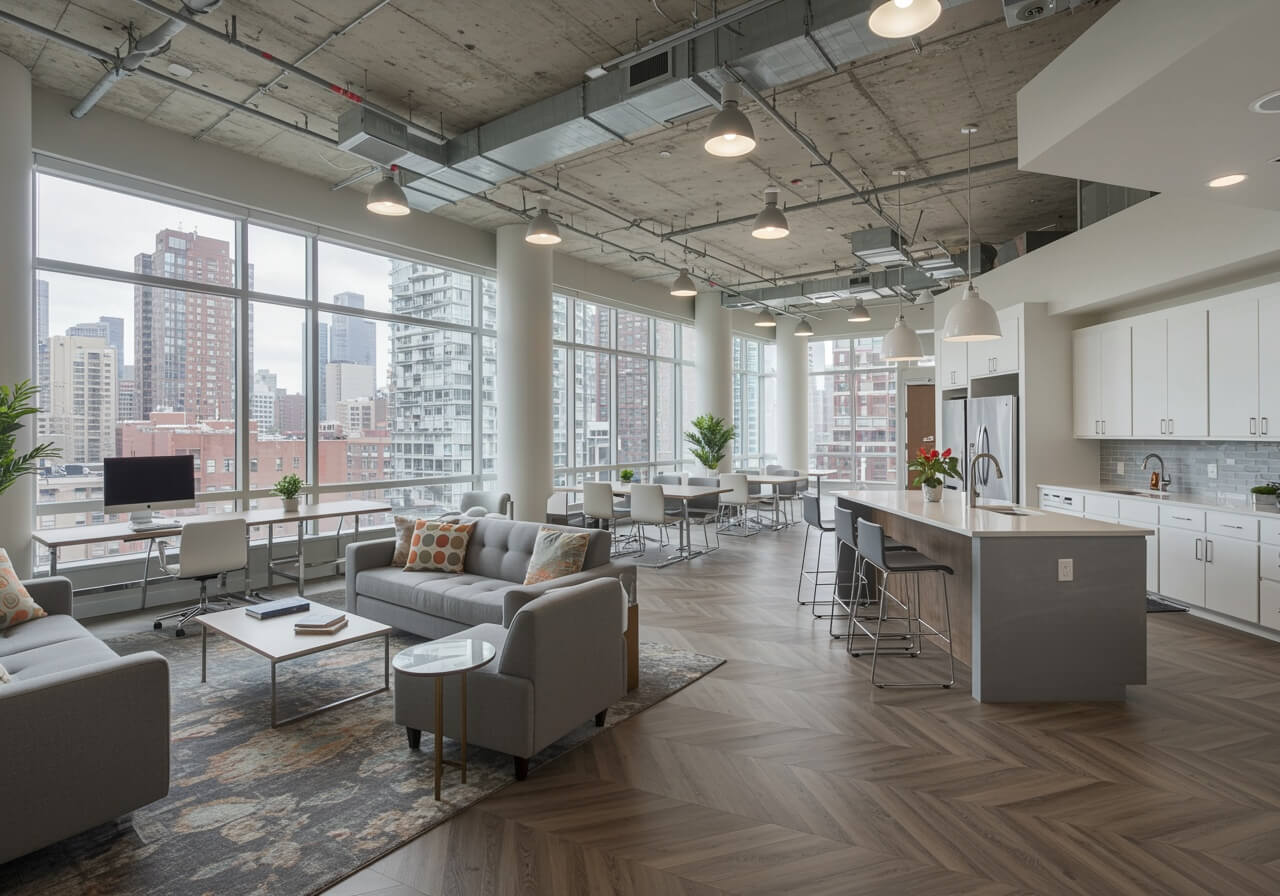 Chicago Apartments With Coworking Space